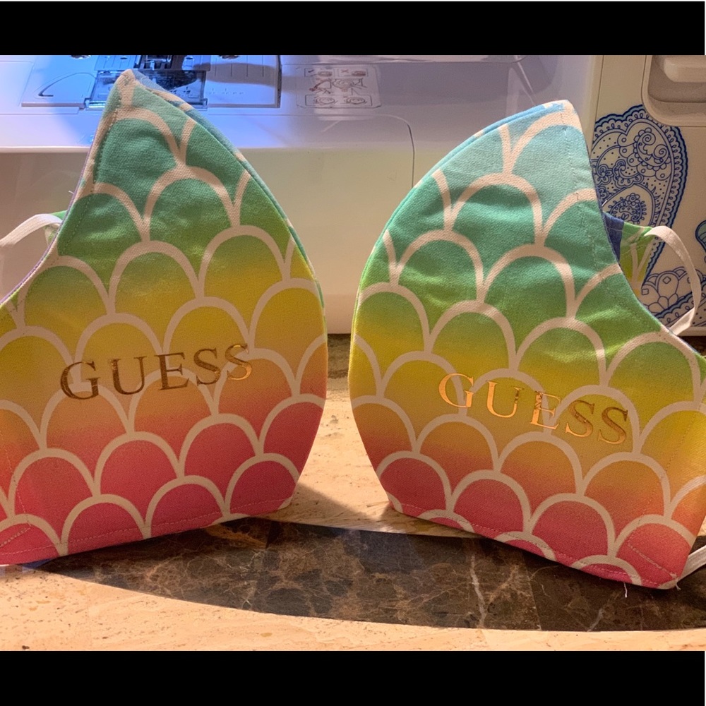 Beautiful mermaid tail mask with Guess logo